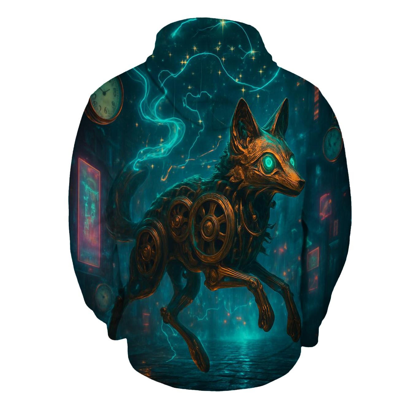 Clockwork Fox Parade graphic hoodies