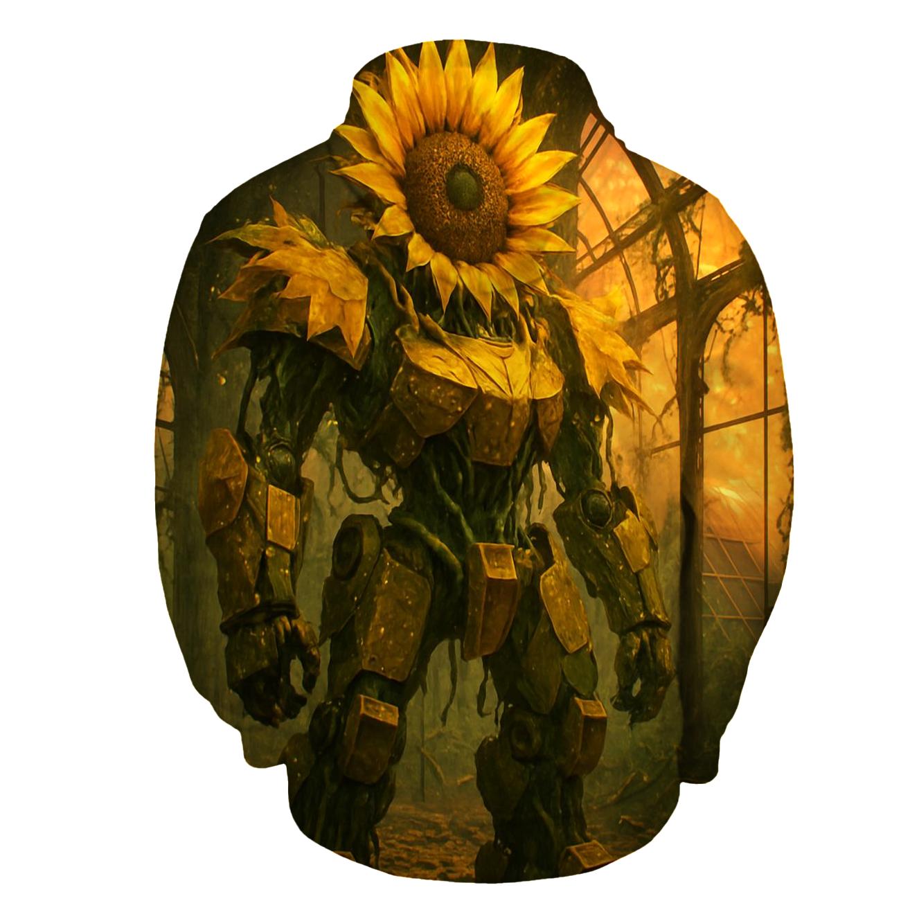 Sunflower Mecha Guardian zip-up hoodies