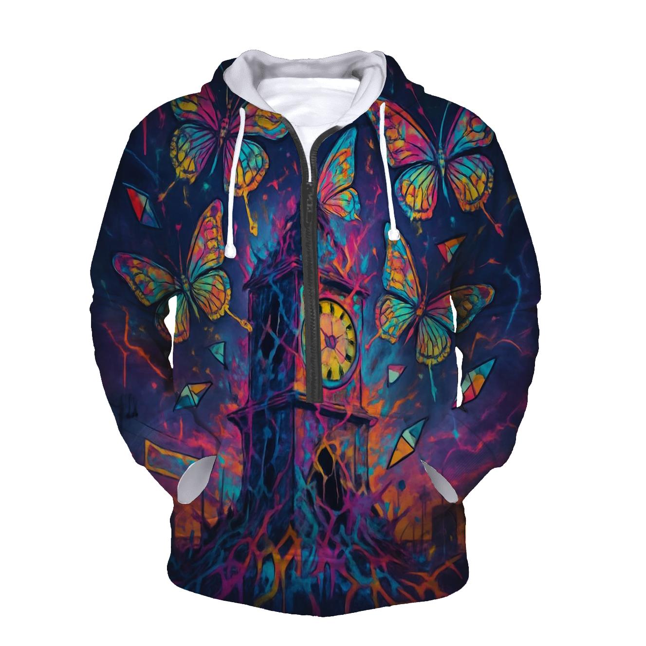 Clocktower Butterfly Riot designer hoodies