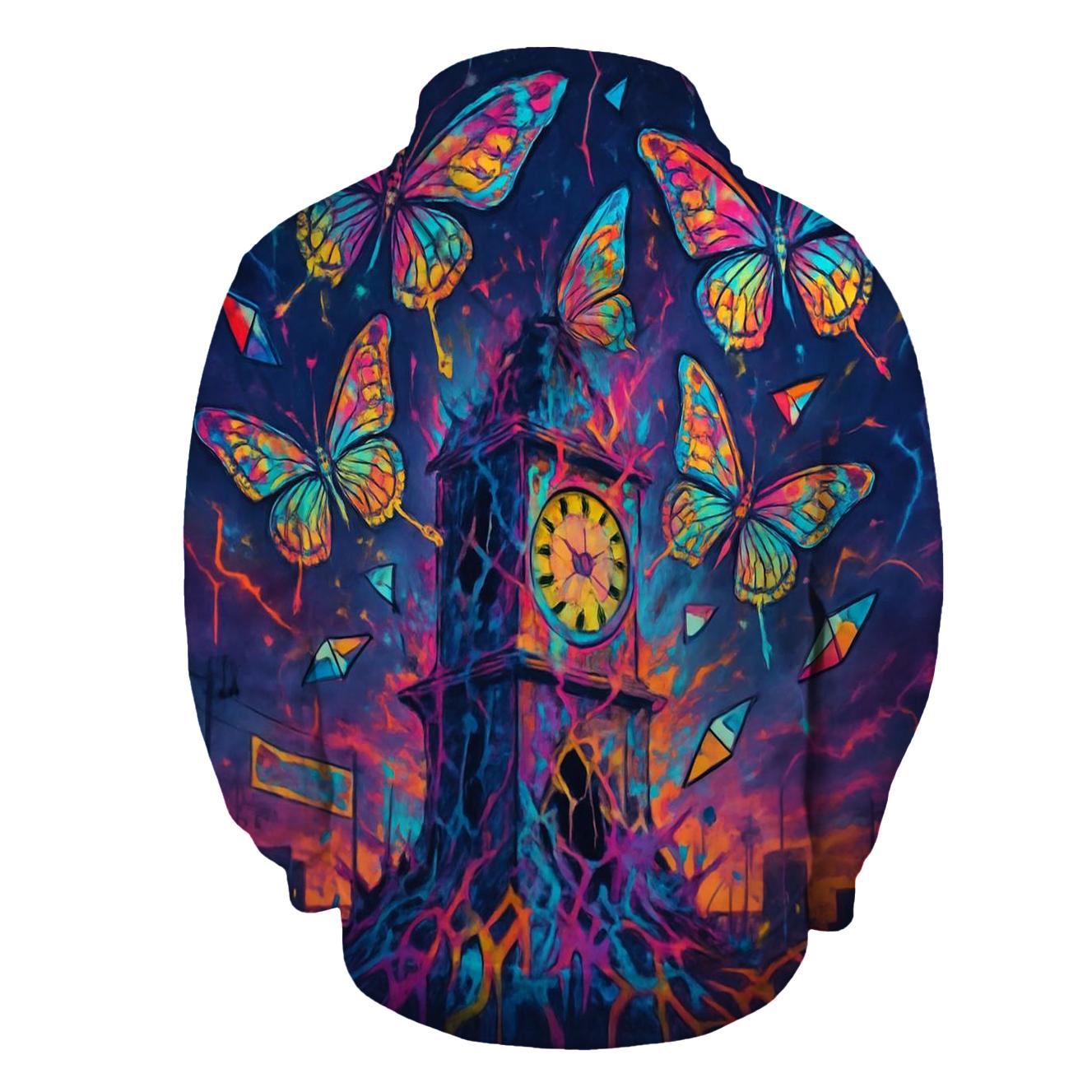 Clocktower Butterfly Riot designer hoodies