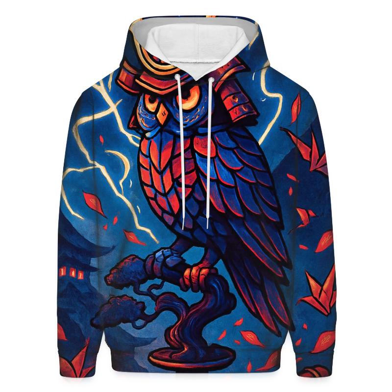 Chromatic Samurai Owl zip-up hoodies