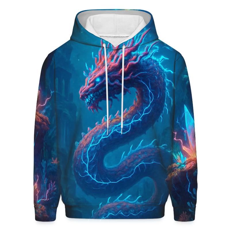 Electric Coral Dragon graphic hoodies