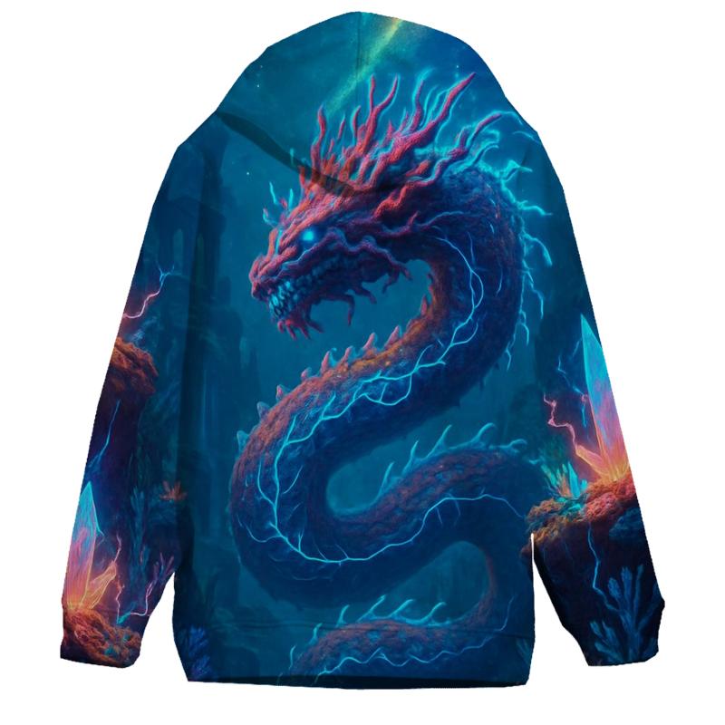 Electric Coral Dragon graphic hoodies