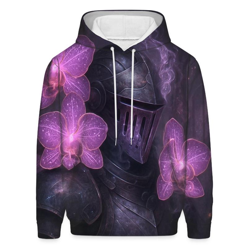 Binary Orchid Knight embroidered hoodies