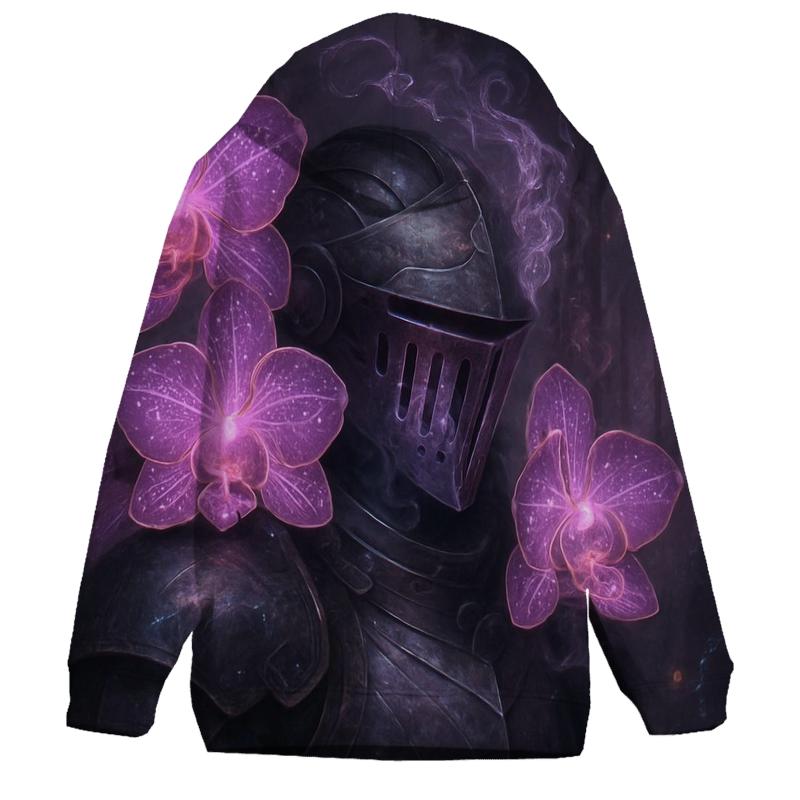 Binary Orchid Knight embroidered hoodies