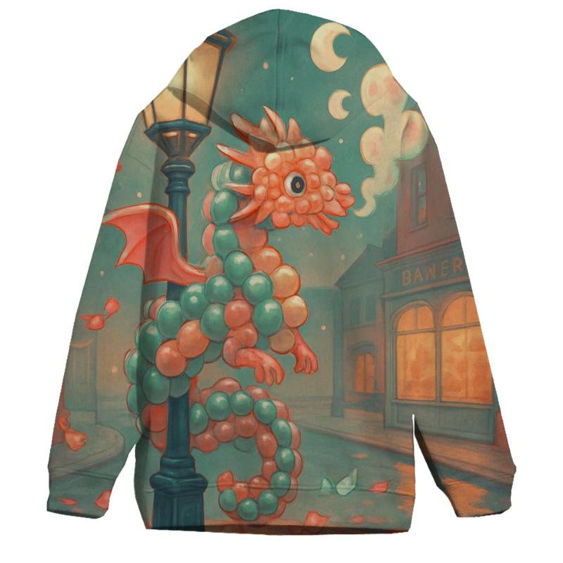 Moonlit Gumball Dragon embroidered hoodies