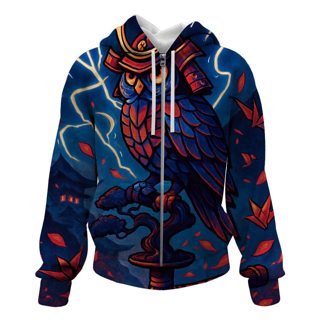 Chromatic Samurai Owl custom hoodies