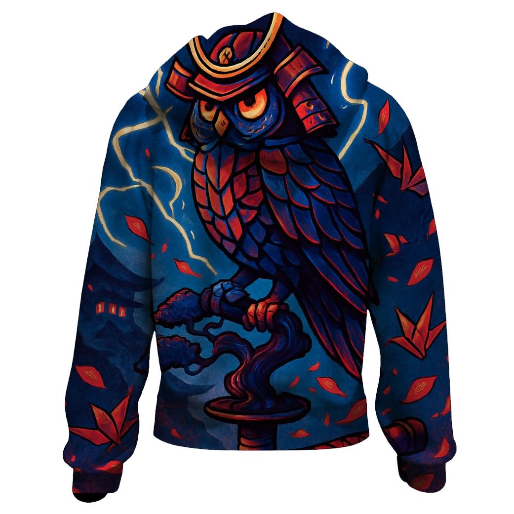 Chromatic Samurai Owl custom hoodies