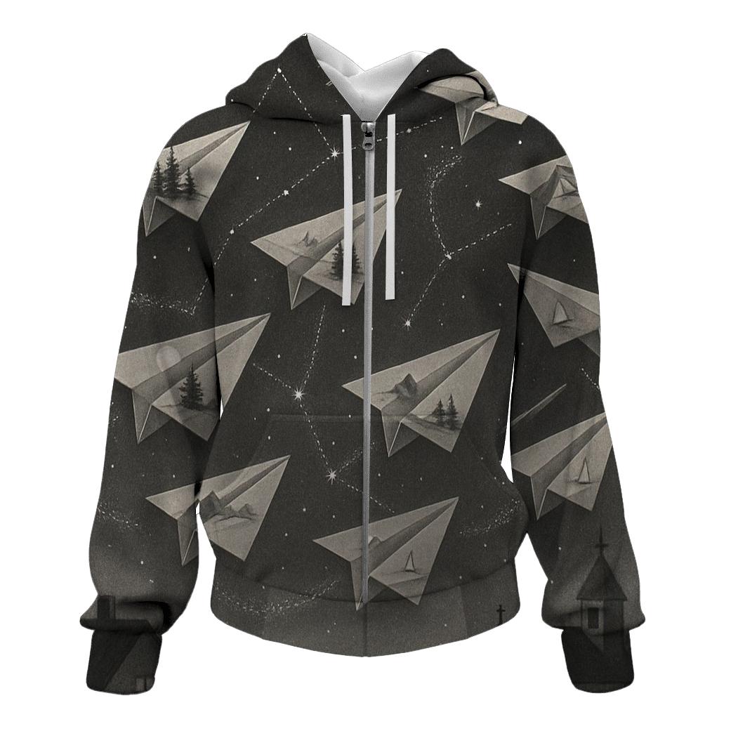 Paper Plane Constellation heavyweight hoodies