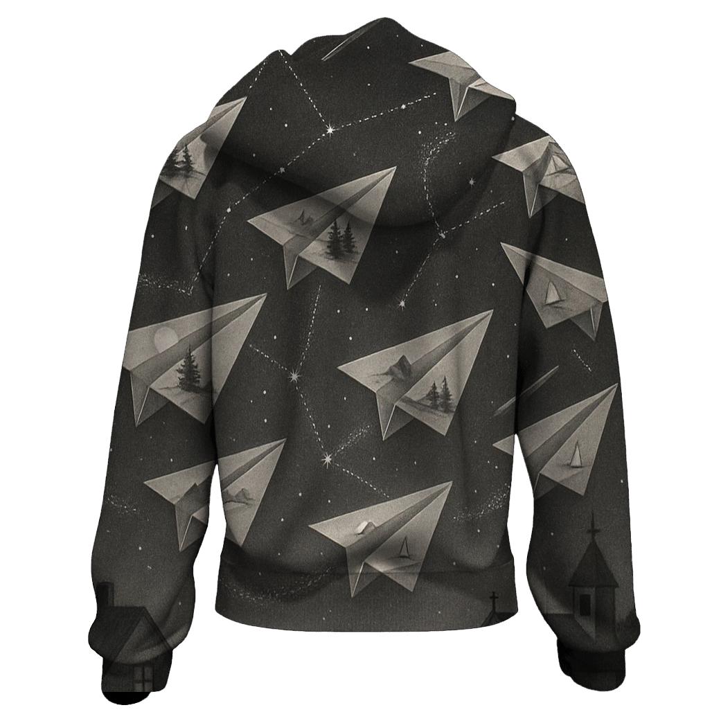 Paper Plane Constellation heavyweight hoodies