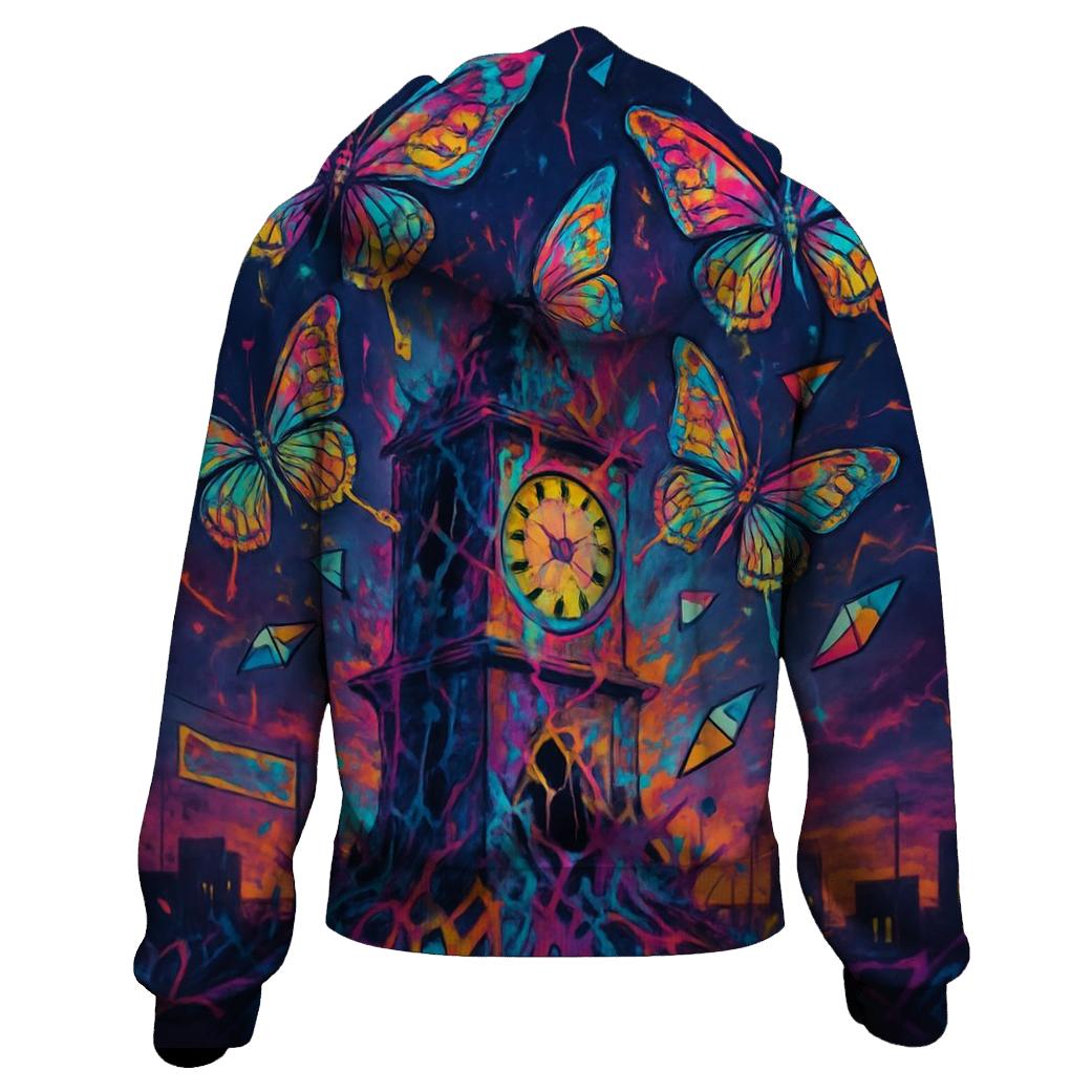 Clocktower Butterfly Riot heavyweight hoodies
