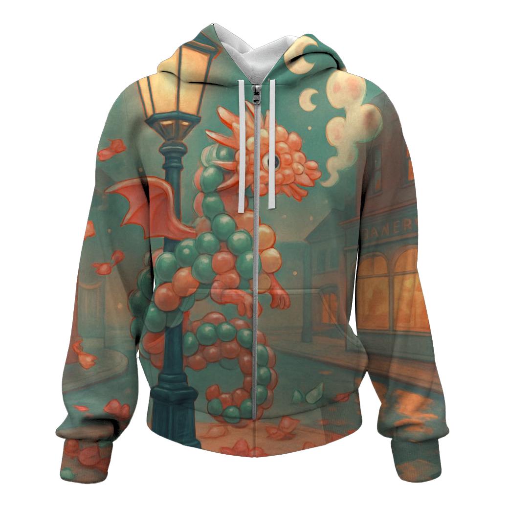 Moonlit Gumball Dragon zip-up hoodies