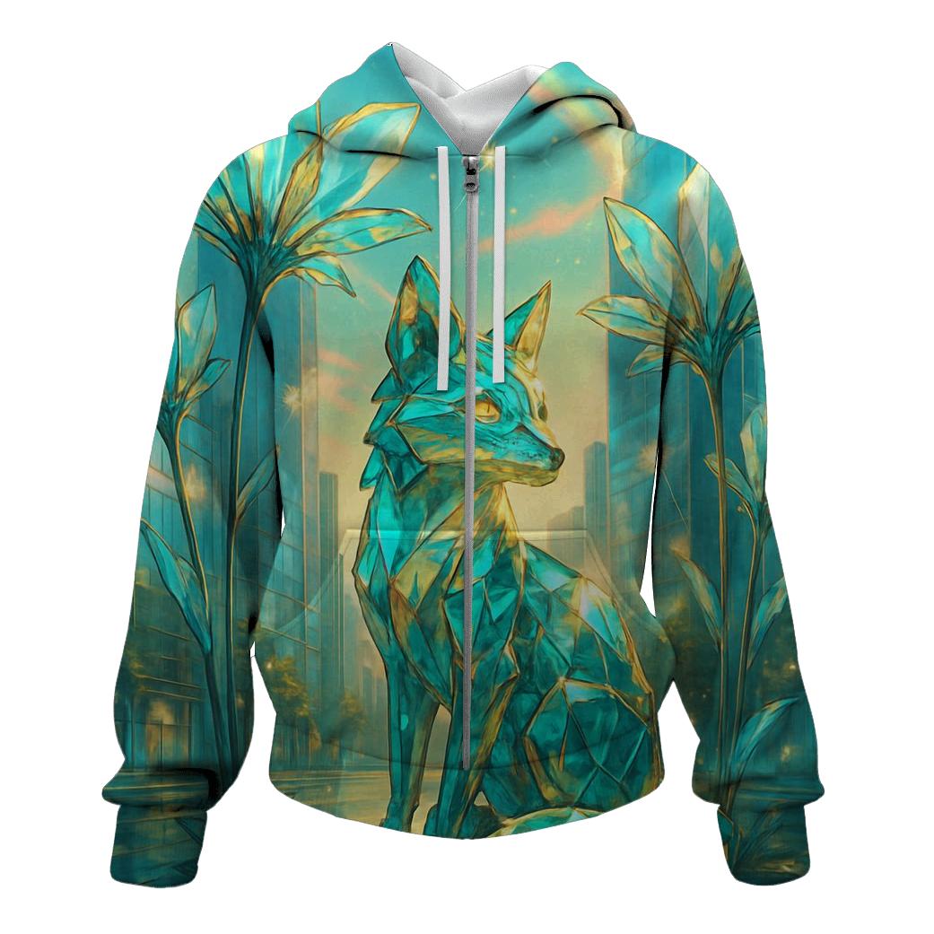 Crystalline City Foxglove hoodie designs