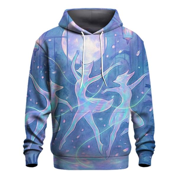 Holographic Ballet Foxes embroidered hoodies