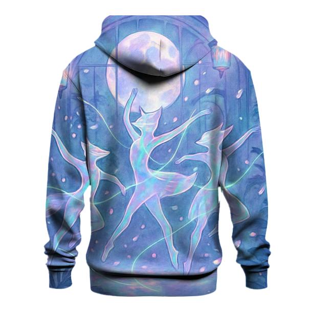 Holographic Ballet Foxes embroidered hoodies