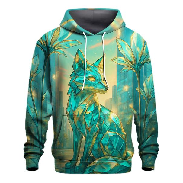 Crystalline City Foxglove printed hoodies
