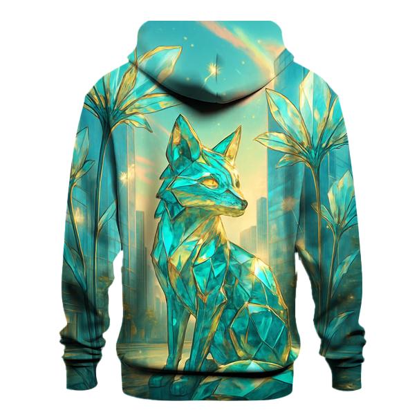 Crystalline City Foxglove printed hoodies