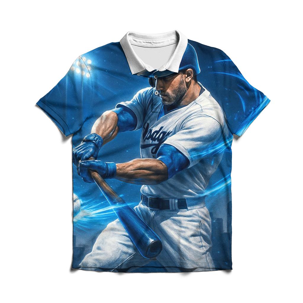 Blue Energy Swing branded logo polo shirts