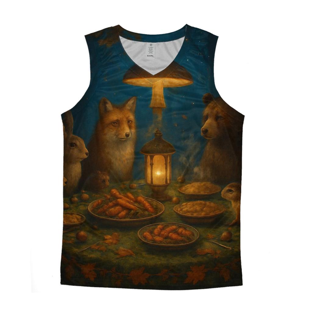 Woodland Banquet Under Stars cotton sleeveless tops