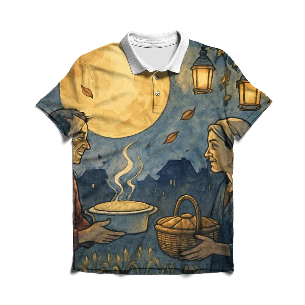 Harvest Moon Potluck premium cotton polo shirts