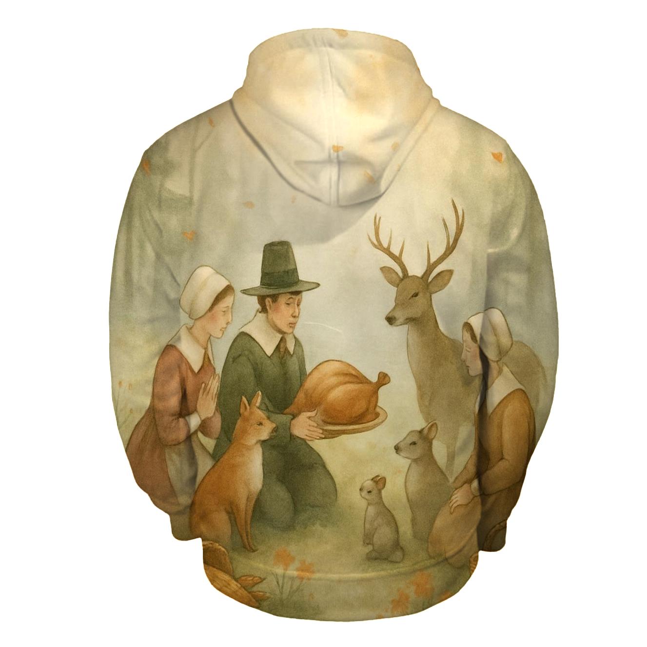 Woodland Pilgrim Feast hoodie styles