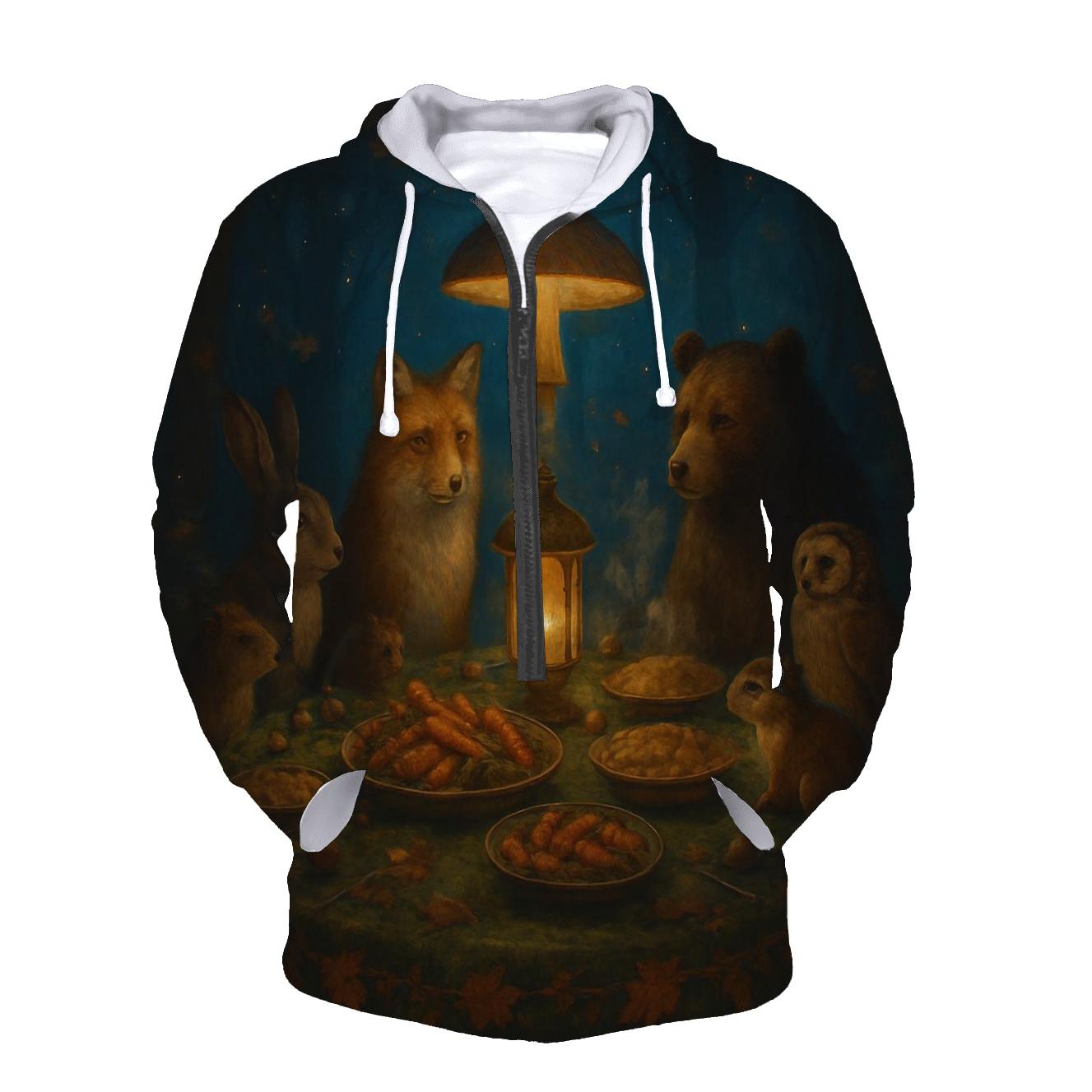 Woodland Banquet Under Stars designer hoodies