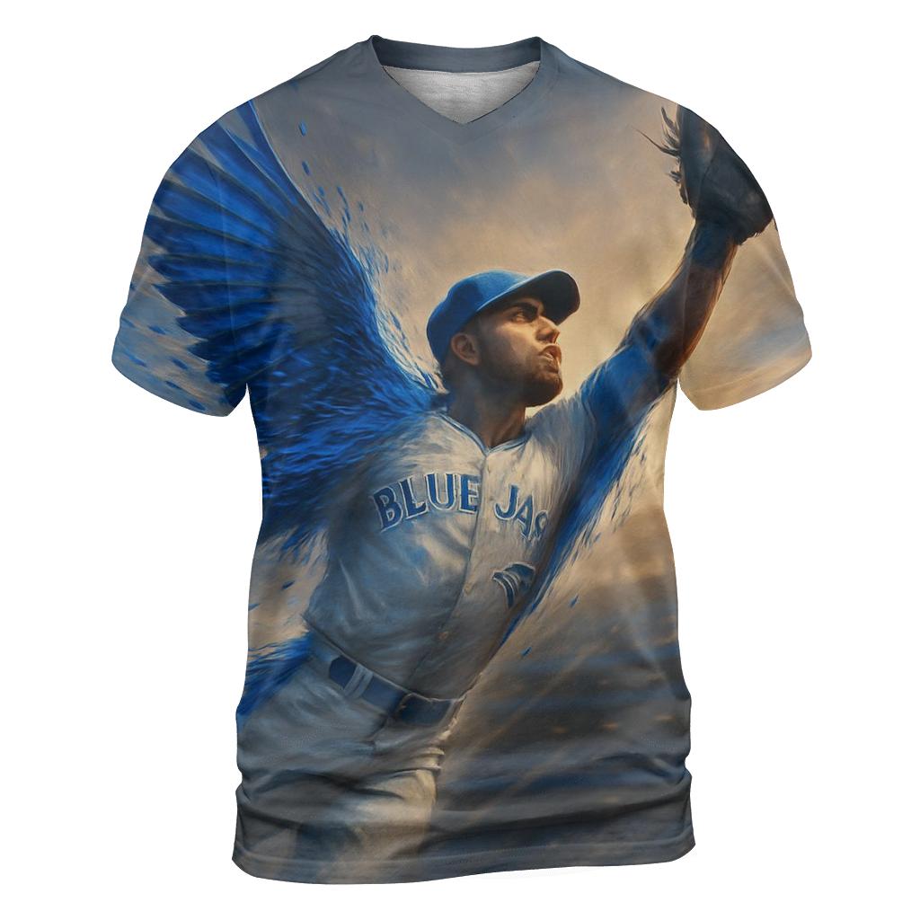 Blue Jays Winged Catch At Dusk creative print fashion shirts