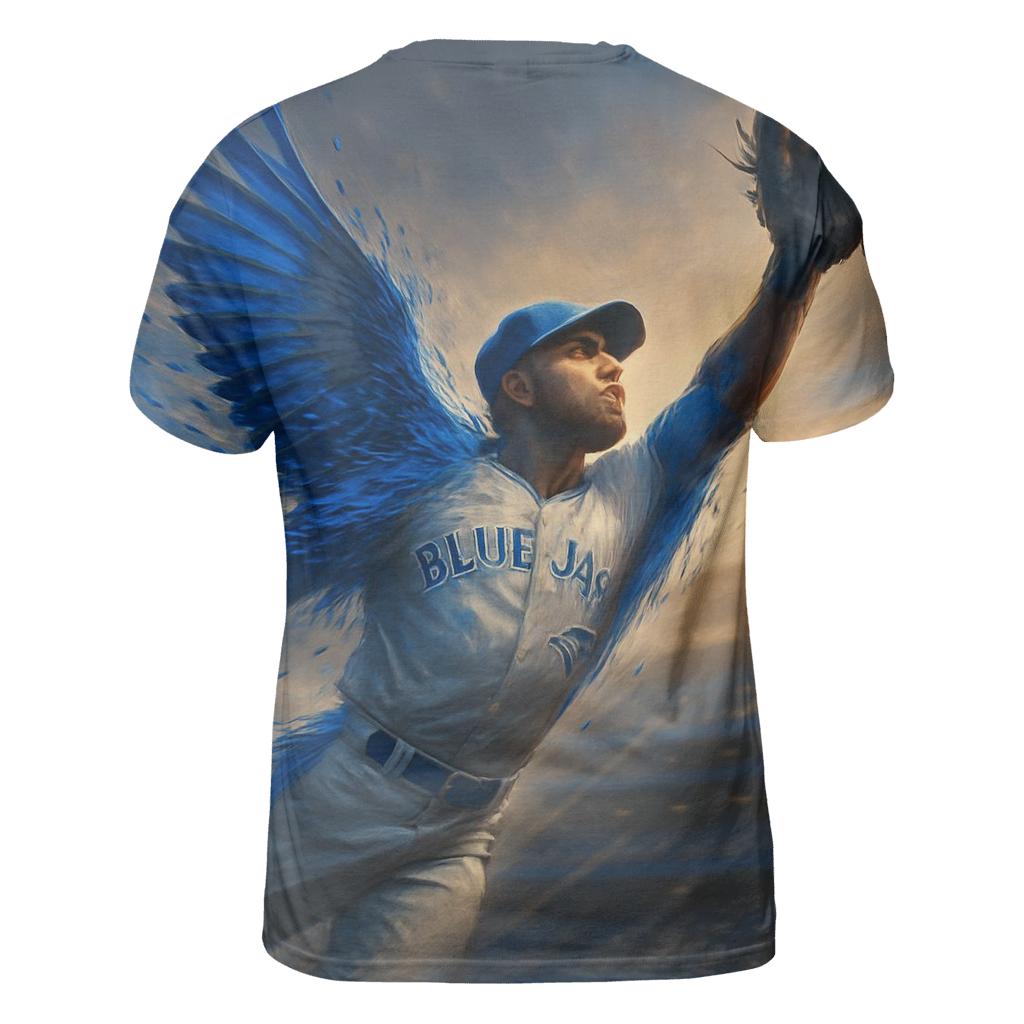 Blue Jays Winged Catch At Dusk creative print fashion shirts