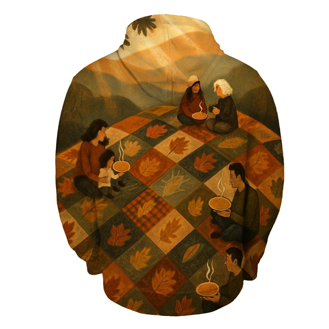 Gratitude Quilt Of Leaves lightweight hoodies