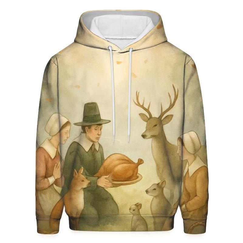 Woodland Pilgrim Feast hoodie designs