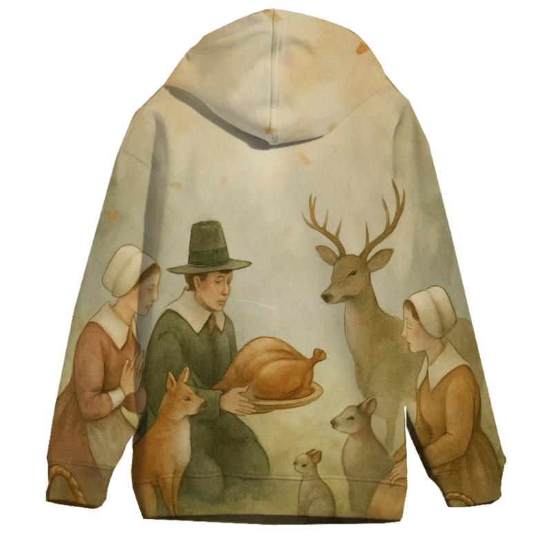 Woodland Pilgrim Feast hoodie designs