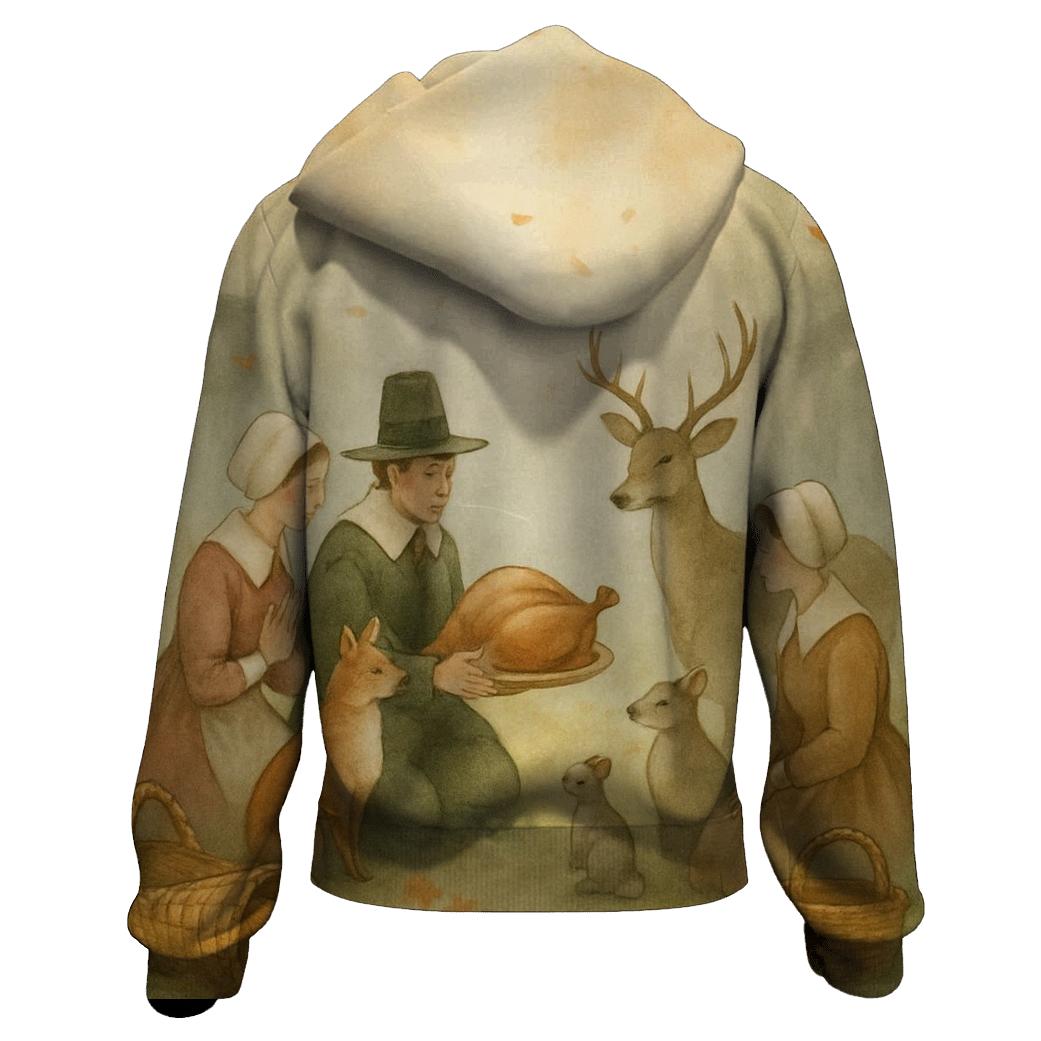 Woodland Pilgrim Feast designer hoodies