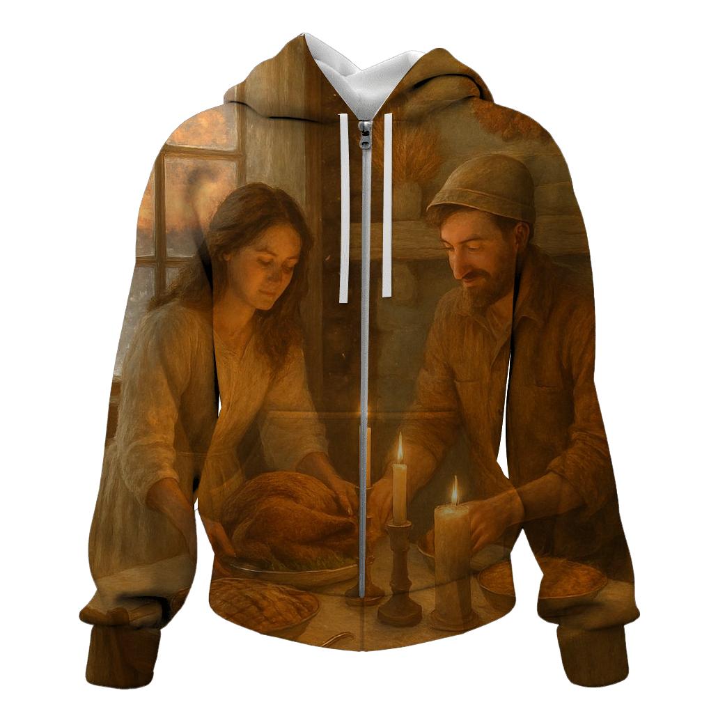 Cabin Candlelight Supper custom hoodies