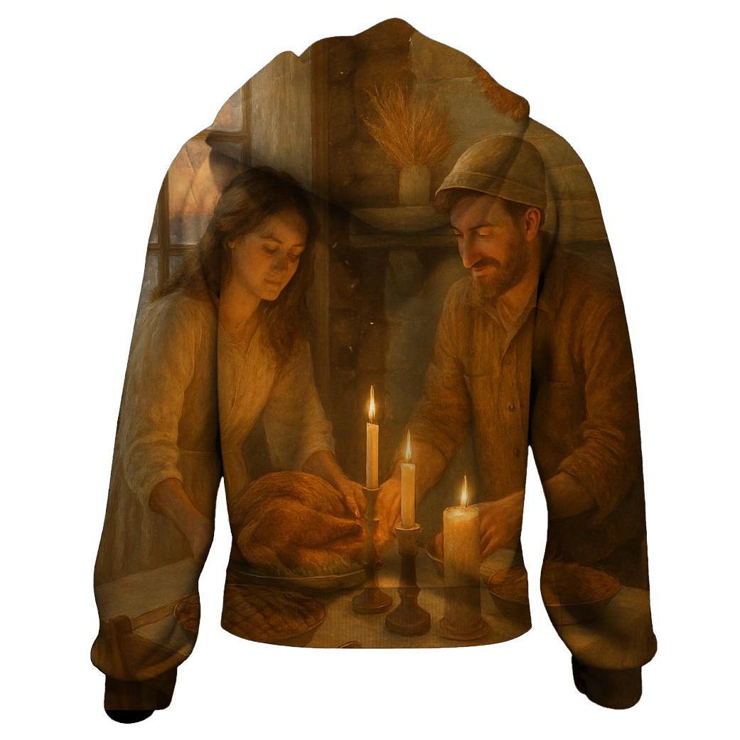 Cabin Candlelight Supper custom hoodies