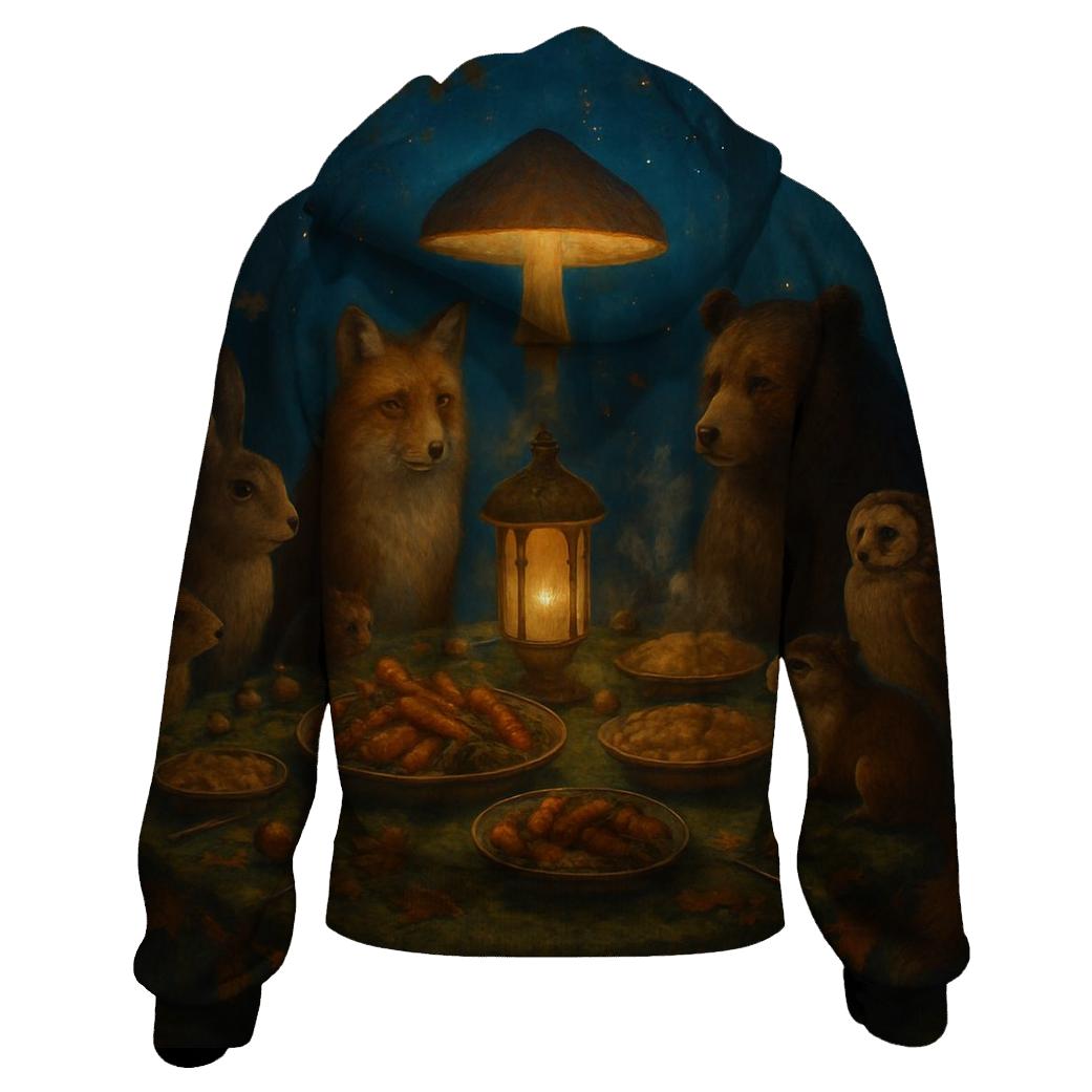 Woodland Banquet Under Stars designer hoodies