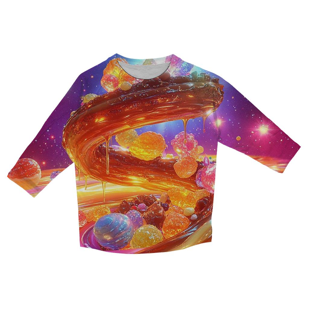 Galaxy Candy Cascade casual three quarter sleeve shirts