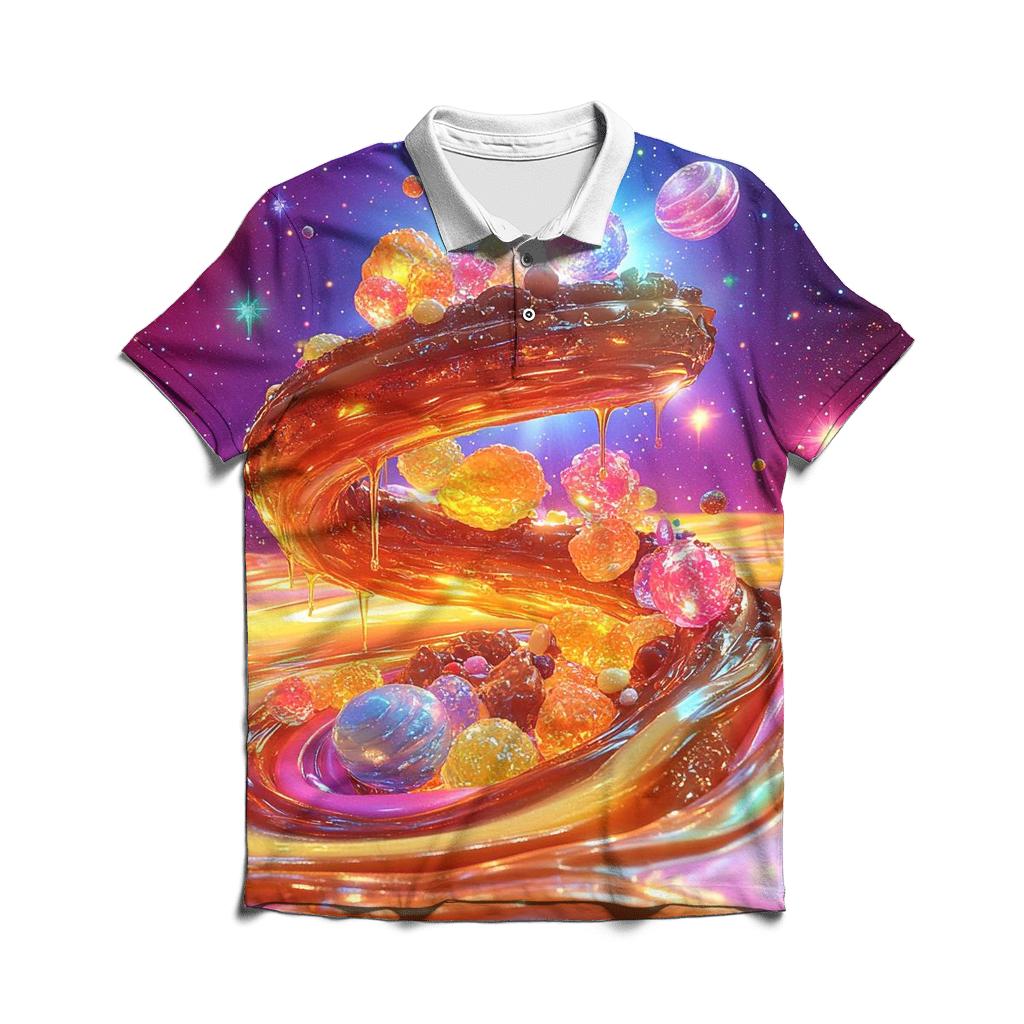 Galaxy Candy Cascade custom polo shirts