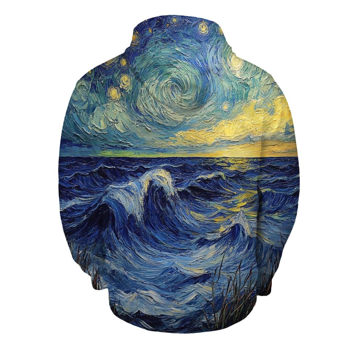 Van Gogh Inspired Ocean Nightscape hoodie styles