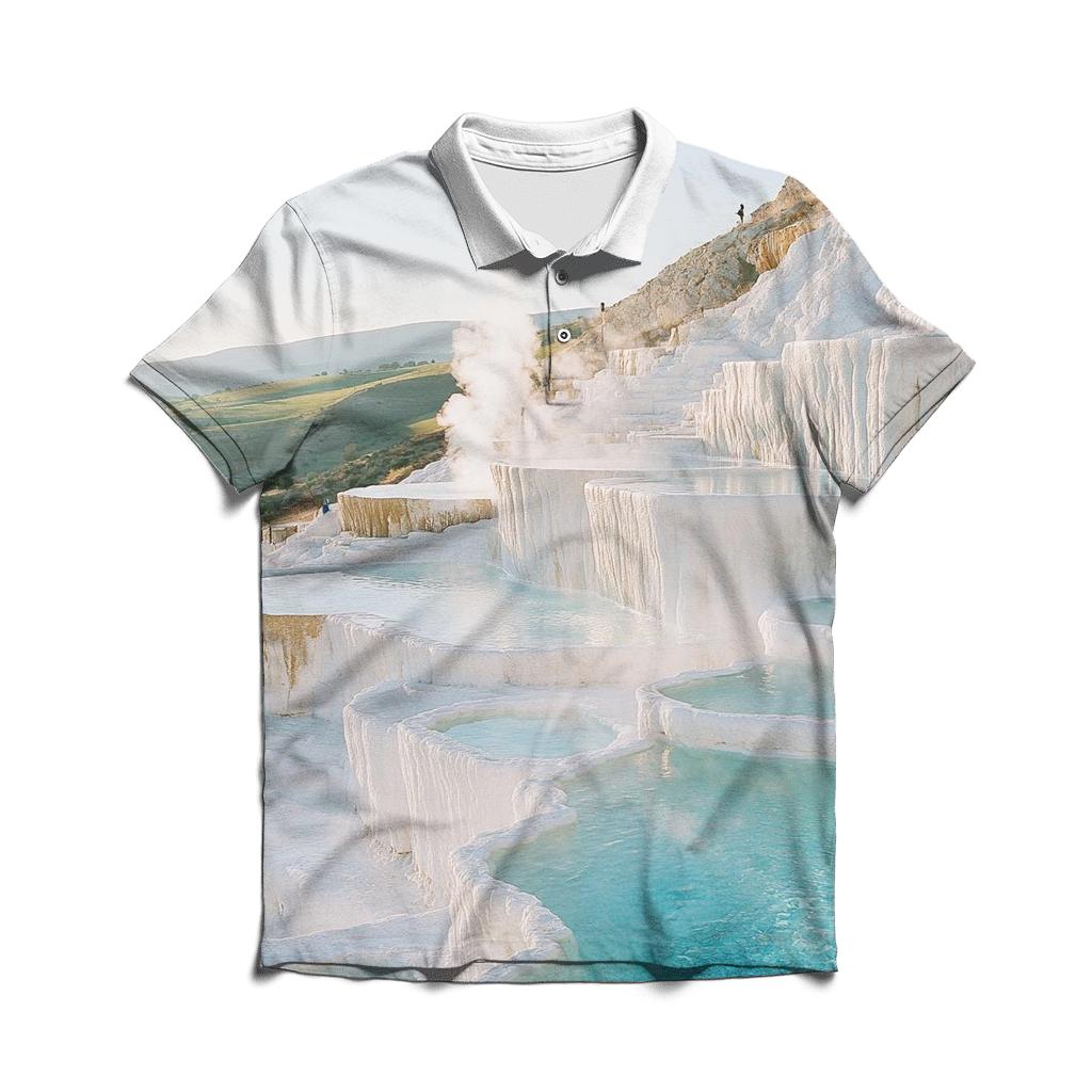 Pamukkale Terraces - Denizli custom polo shirts