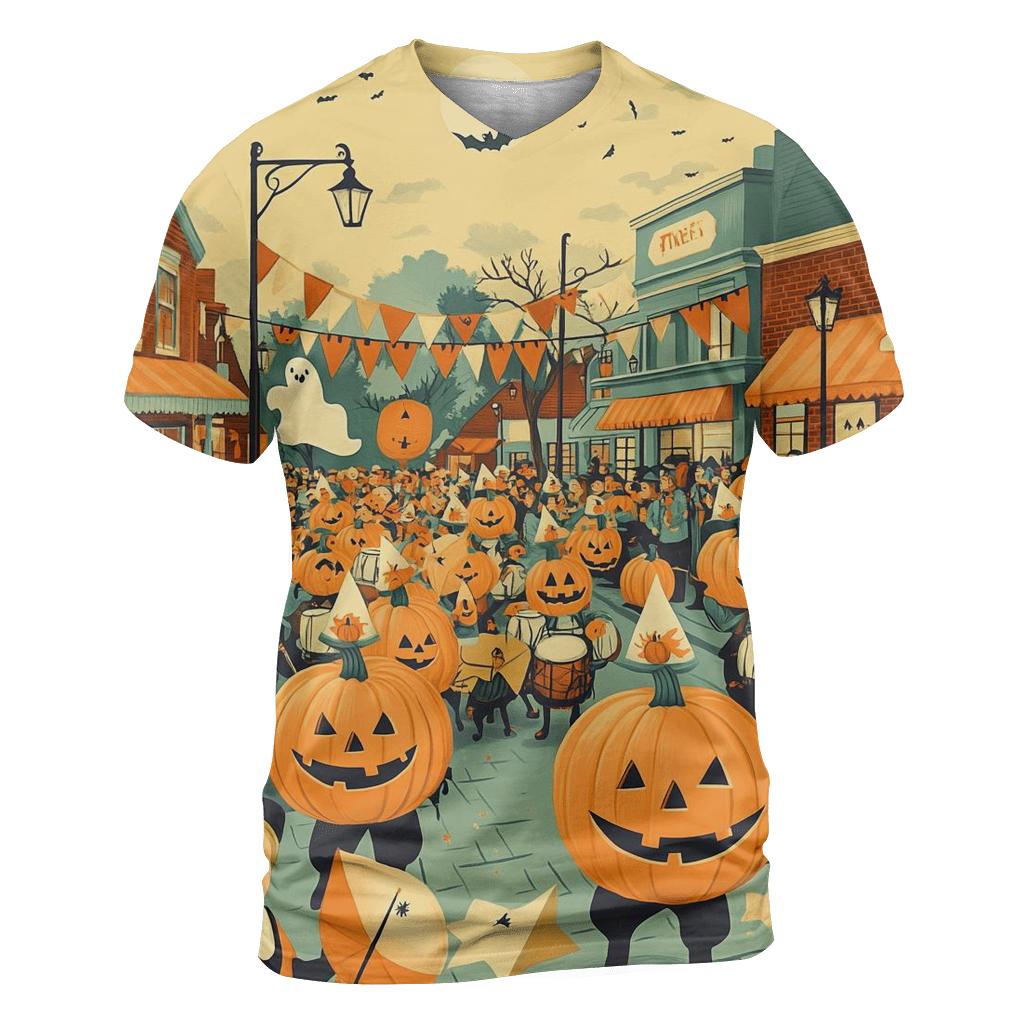 Pumpkin Parade Spooky-Procession statement graphic shirts