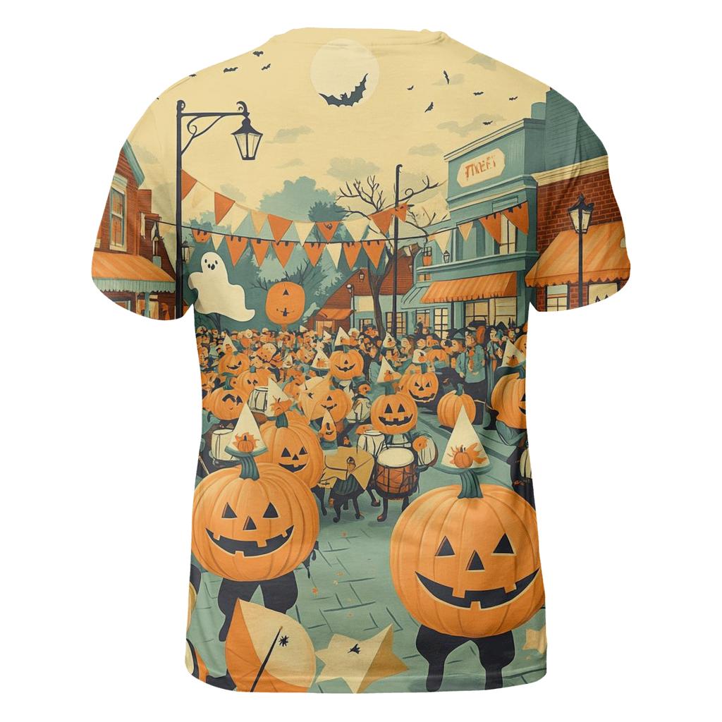 Pumpkin Parade Spooky-Procession statement graphic shirts