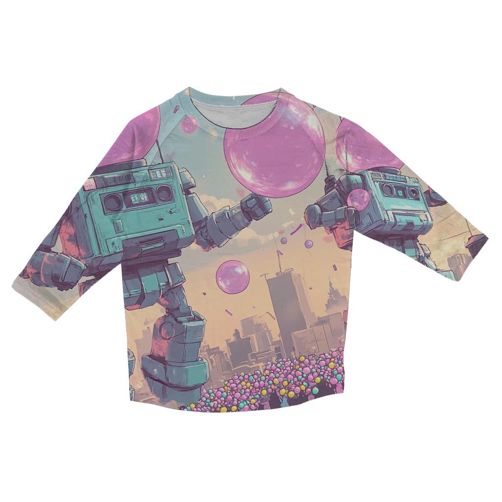 Bubblegum Bot Block Party cotton quarter sleeve shirts