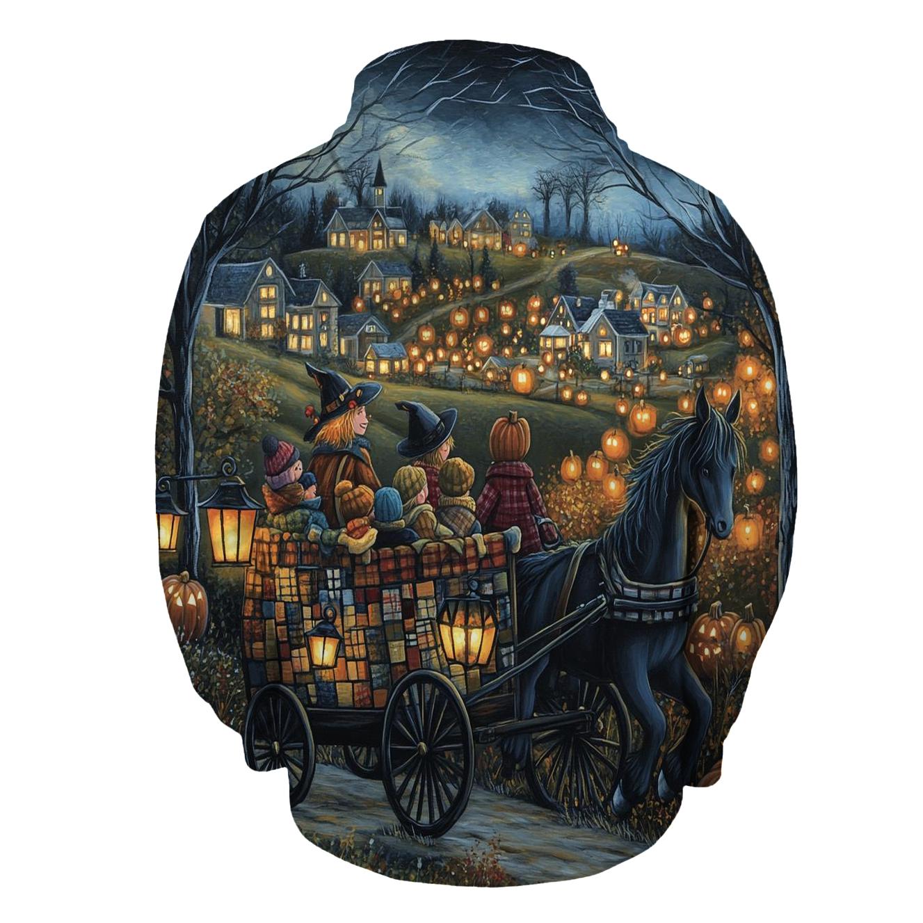 Midnight Hayride Haunted premium hoodies