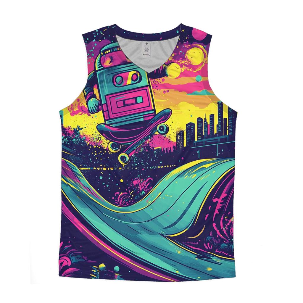 Neon Soda Skate Riot sports performance tank tops