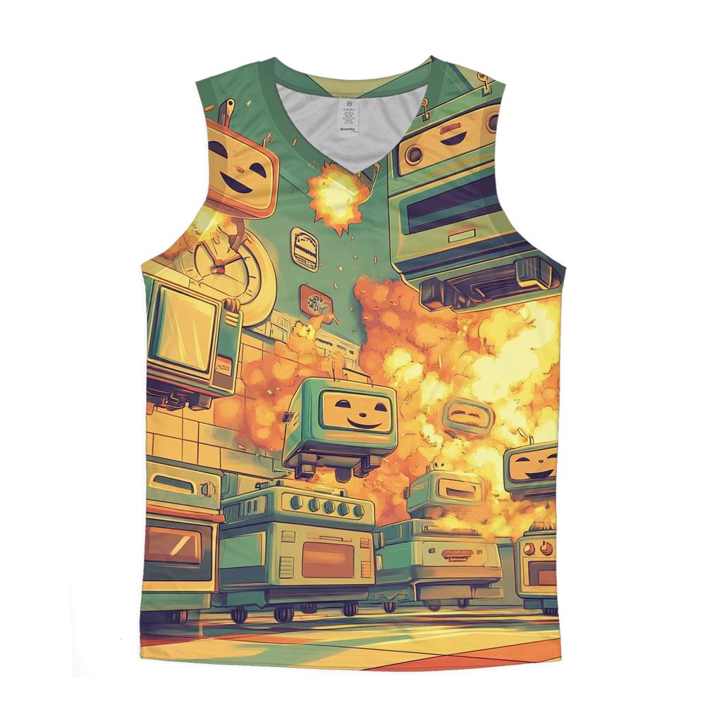 Turbo Toaster Aliens cotton sleeveless tops
