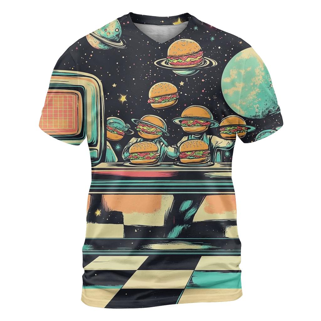 Space Diner Gremlins designer pattern shirts