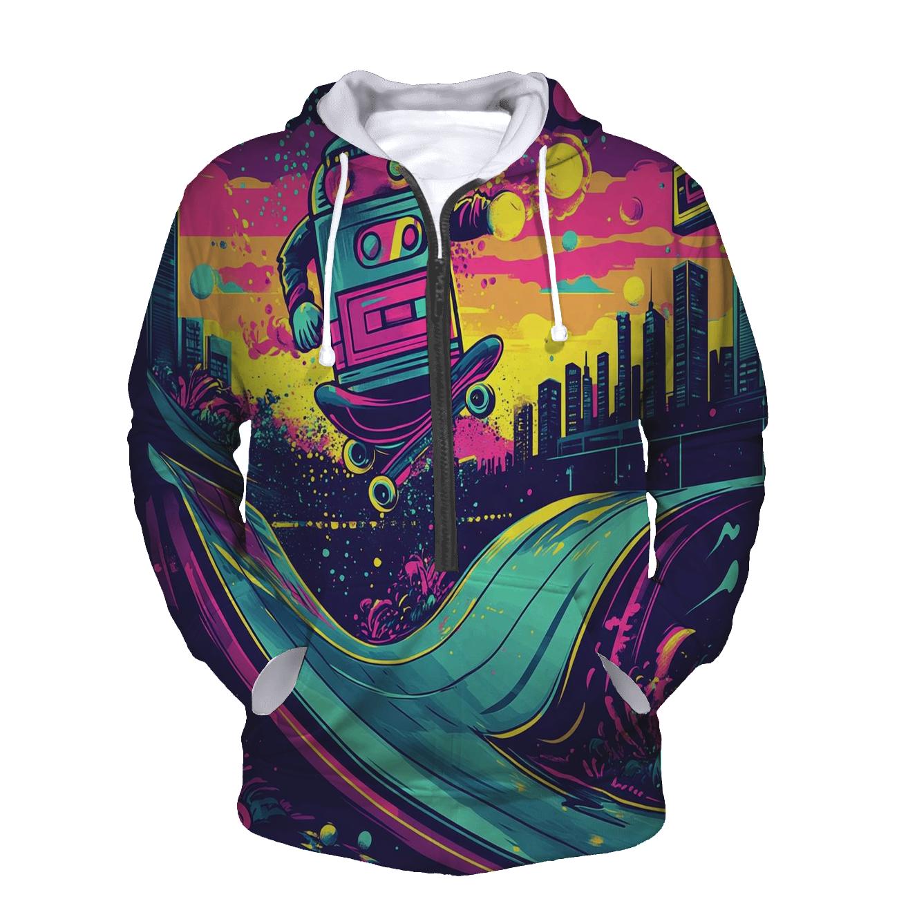 Neon Soda Skate Riot printed hoodies