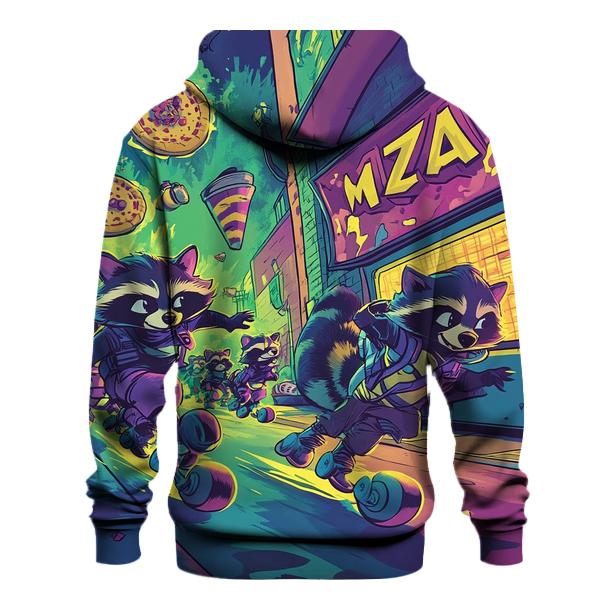 Rad Roller Raccoon Riot custom hoodies