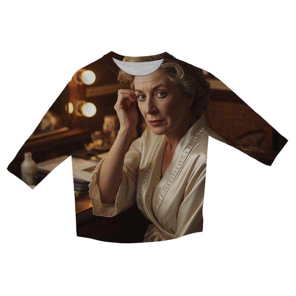 Polly Holliday Dressing Room Study custom 3/4 sleeve shirts