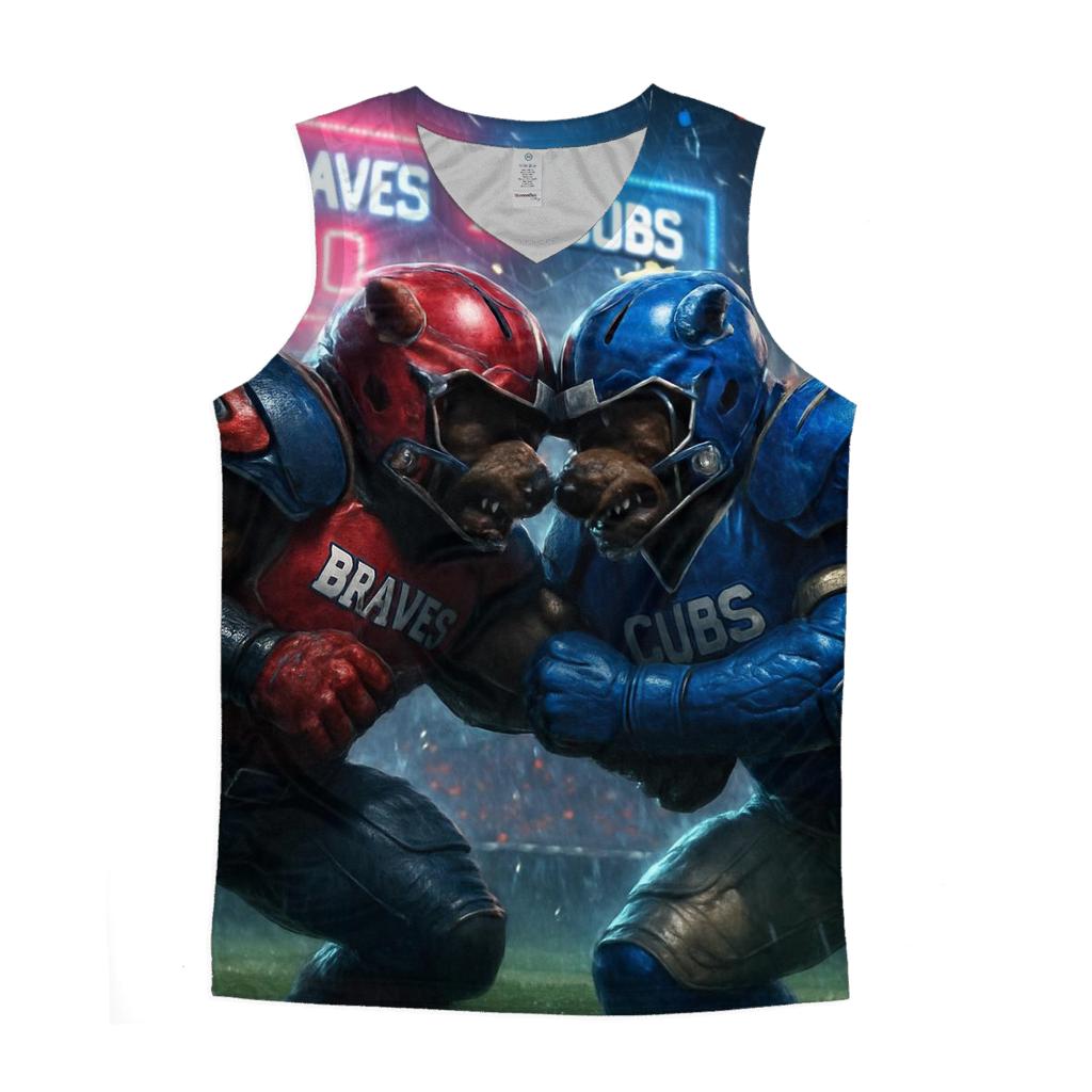 Gridiron Showdown Braves Vs Cubs Clash sports performance tank tops